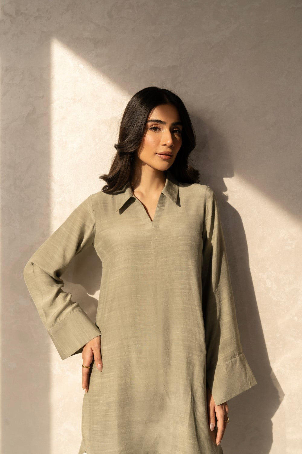 Simply Sage | Khaddar Silk
