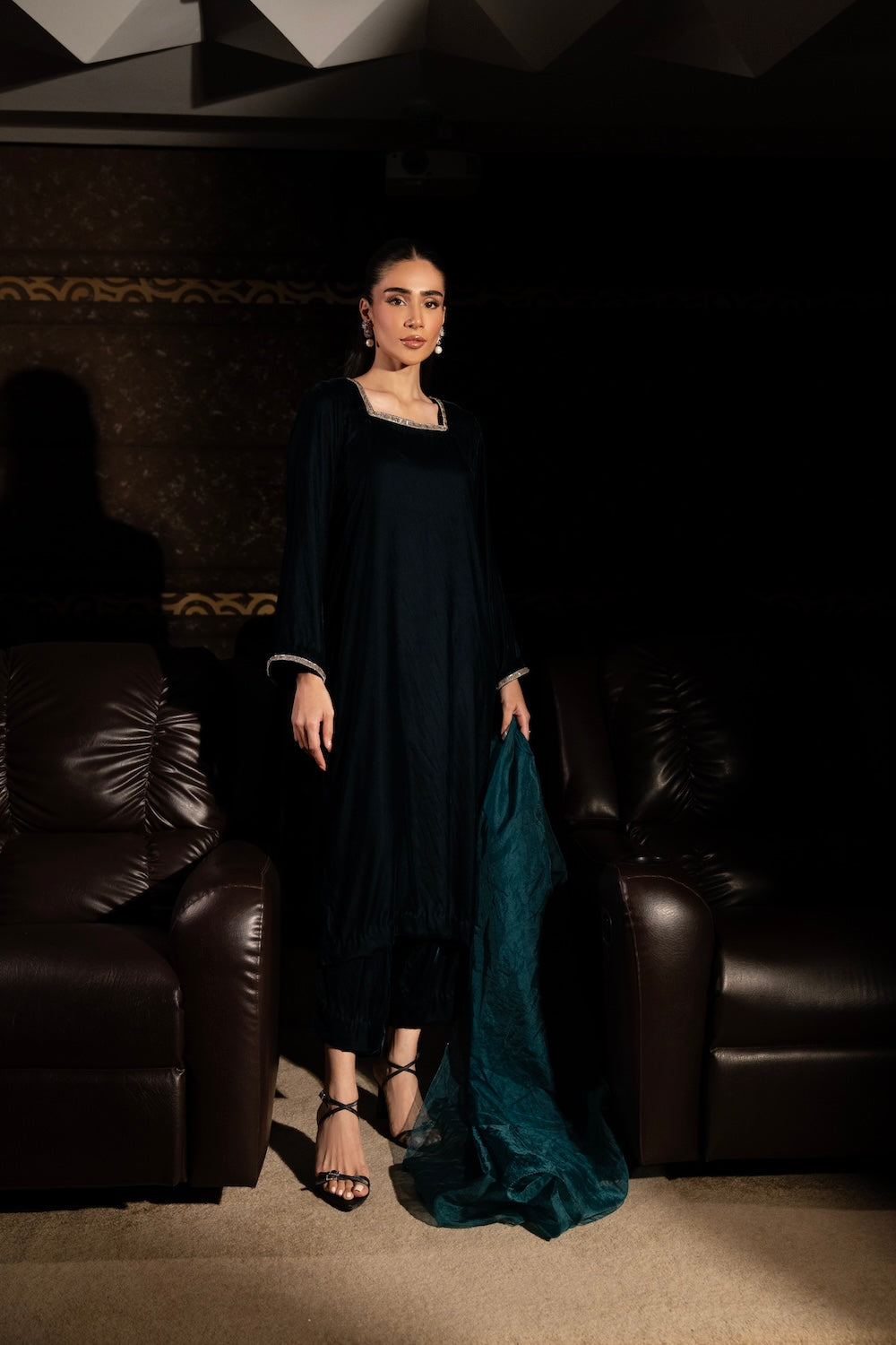 Whimsical Teal Attire | Velvet