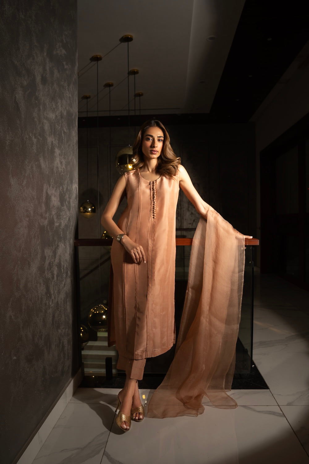 Pleated Rose Ensemble | Tussle Silk